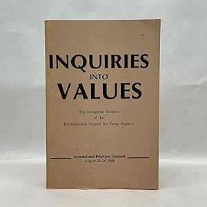 INQUIRIES INTO VALUES: THE INAUGURAL SESSION OF THE INTERNATIONAL SOCIETY FOR VALUE INQUIRY