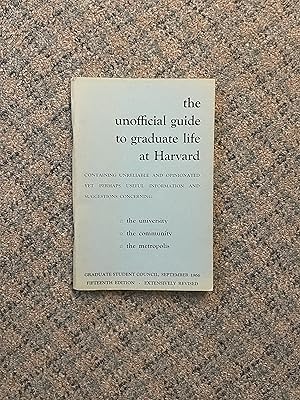 Immagine del venditore per The Unofficial Guide to Graduate Life at Harvard (Fifteenth Edition, 1966) venduto da Bibliophiles Inc.