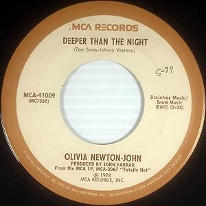Imagen del vendedor de Deeper Than the Night / Please Don't Keep Me Waiting [7" 45 rpm Single] a la venta por Kayleighbug Books, IOBA
