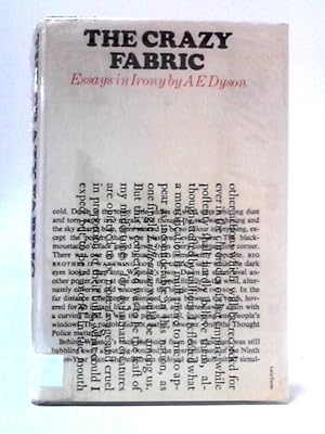 Bild des Verkufers fr The Crazy Fabric - Essays in Irony zum Verkauf von World of Rare Books