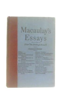 Seller image for Macaulay's Essays - from the Edinburgh Review for sale by World of Rare Books