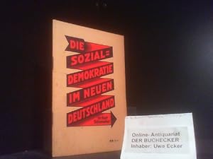 Bild des Verkufers fr Die Sozialdemokratie im neuen Deutschland : Dieser Vortrag wurde gehalten . am 27. Januar 1946. zum Verkauf von Der Buchecker