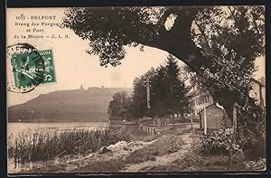 Carte postale Belfort, Etang des Forges et Fort de la Miot