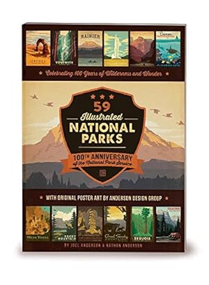 Immagine del venditore per 59 Illustrated National Parks - Softcover: 100th Anniversary of the National Park Service venduto da WeBuyBooks