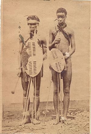 Maasai Warriors Albumen Photograph