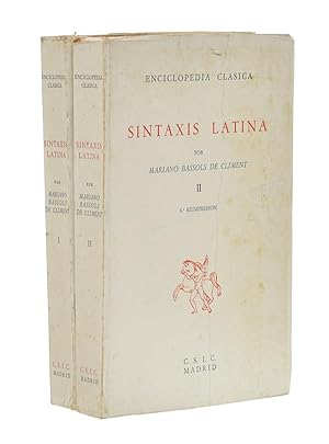 Imagen del vendedor de SINTAXIS LATINA, I-II (OBRA COMPLETA EN 2 TOMOS) a la venta por Librera Monogatari