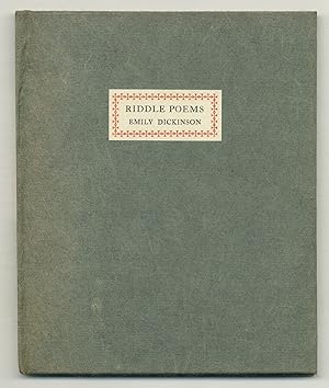 Seller image for Riddle Poems for sale by Between the Covers-Rare Books, Inc. ABAA