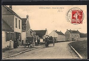 Carte postale Civry-la-Foret, Route de la Mairie