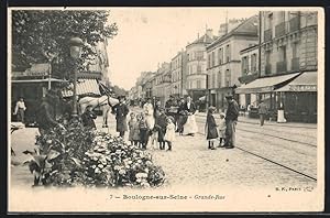 Carte postale Boulogne-sur-Seine, Grande-Rue