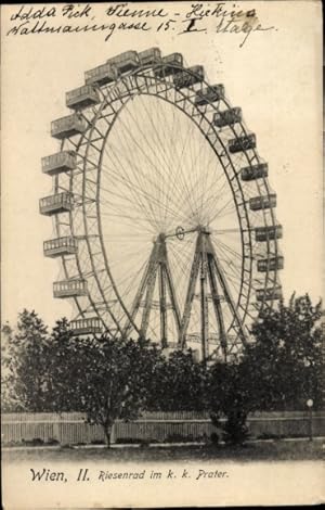 Ansichtskarte / Postkarte Wien 2 Leopoldstadt, Riesenrad im k. k. Prater