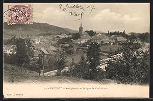 Carte postale Andelot, Vue generale et la ligne de Neufchateau