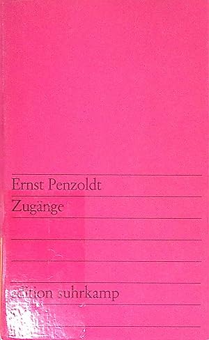 Immagine del venditore per Zugnge : Erzhlung. edition suhrkamp ; 6 venduto da books4less (Versandantiquariat Petra Gros GmbH & Co. KG)
