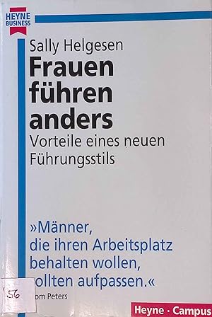 Imagen del vendedor de Frauen fhren anders : Vorteile eines neuen Fhrungsstils. Heyne-Bcher / 22 / Heyne Business ; Nr. 2004 : Heyne Campus a la venta por books4less (Versandantiquariat Petra Gros GmbH & Co. KG)