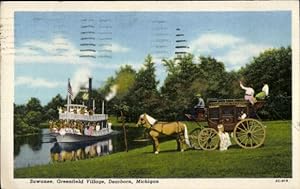 Ansichtskarte / Postkarte Suwanee Dearborn Michigan USA, Greenfield Village, Kutsche