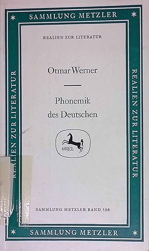 Imagen del vendedor de Phonemik des Deutschen. Sammlung Metzler ; Bd. 108 : Abt. C, Sprachwiss. a la venta por books4less (Versandantiquariat Petra Gros GmbH & Co. KG)