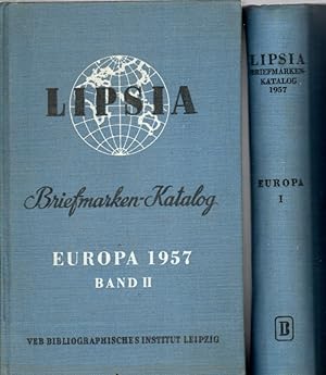 Bild des Verkufers fr Lipsia Briefmarken-Katalog 1957. Band I u. II zum Verkauf von Antiquariat Jterbook, Inh. H. Schulze