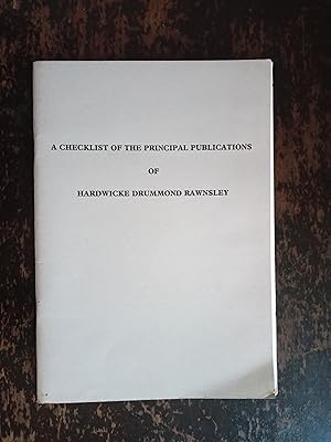 Checklist of the Principal Publications of Hardwicke Drummond Rawnsley