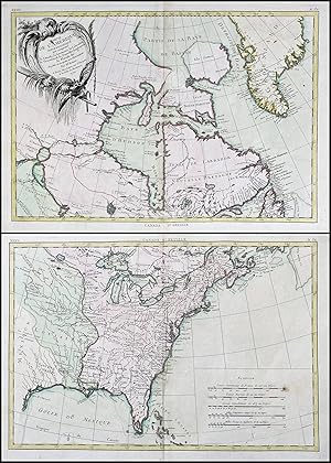 "Partie de L'Amerique Septentrionale, qui comprend le Canada, la Louisiane, le Labrador, le Groen...