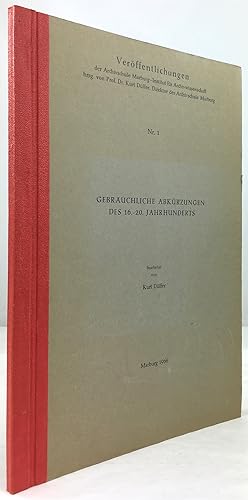 Bild des Verkufers fr Gebruchliche Abkrzungen des 16. - 20. Jahrhunderts. zum Verkauf von Antiquariat Heiner Henke