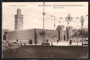 Ansichtskarte Marseille, Exposition coloniale 1922, Palais du Maroc, Richard-Architecte