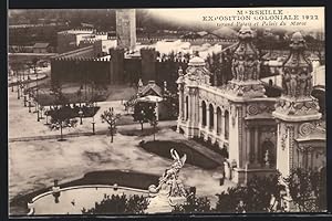 Ansichtskarte Marseille, Exposition coloniale 1922, Grand Palais et Palais du Maroc
