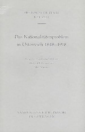 Bild des Verkufers fr Das Nationalittenproblem in sterreich 1848 - 1918 zum Verkauf von Antiquariat Lcke, Einzelunternehmung