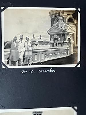 Photography photo album Colombo, Malaysia 1927 | Photoalbum with 13 sheets with photo's of Amster...