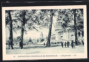 Ansichtskarte Marseille, Exposition coloniale 1922, L`Esplanade