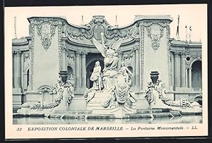 Ansichtskarte Marseille, Exposition coloniale 1922, La Fontaine Monumentale