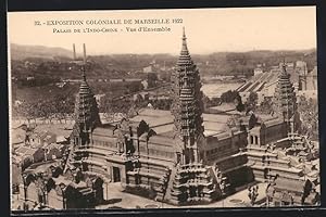 Ansichtskarte Marseille, Exposition coloniale 1922, Palais de l`Indo-Chine, vue d`Ensemble
