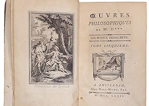 Image du vendeur pour Les Bijoux indiscrets. Oeuvres philosophiques de Mr. D.***. mis en vente par Librairie de l'Escurial