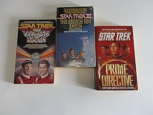 Bild des Verkufers fr Star Trek (3 books) The Wrath of Khan, The Search for Spock, Prime Directive zum Verkauf von Leilani's Books