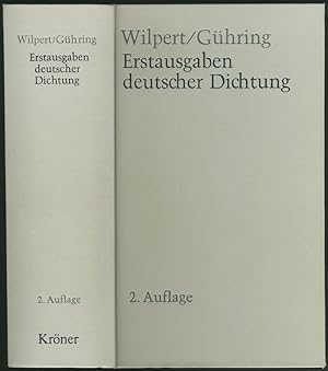 Seller image for Erstausgaben deutscher Dichtung. Eine Bibliographie zur deutschen Literatur 1600-1990. 2. vollstndig berarbeitete Auflage. for sale by Schsisches Auktionshaus & Antiquariat