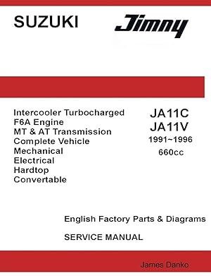 Seller image for Suzuki Jimny JA11C JA11V 660cc English Factory Parts Manual 1991-1996 for sale by moluna