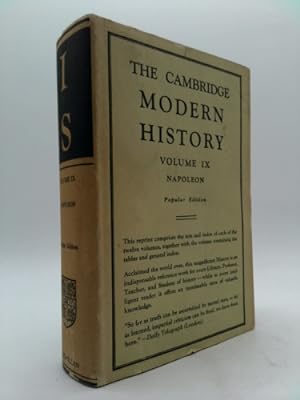 Bild des Verkufers fr Cambridge Modern History Volume IX Napoleon zum Verkauf von ThriftBooksVintage