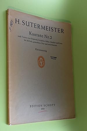 Imagen del vendedor de Kantate Nr. 2: Kyrie eleison . : nach Texten von Klopstock, Gryphius, Hlty, Gnther u. Lenz ; fr Alt-Solo, gemischten Chor und zwei Klaviere a la venta por Antiquariat Biebusch