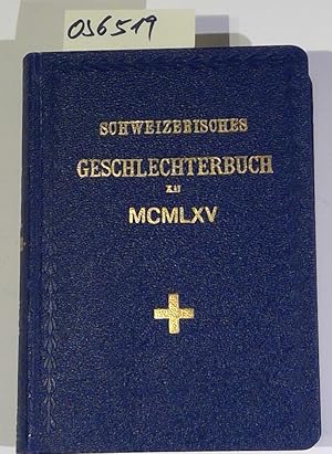 Bild des Verkufers fr Schweizerisches Geschlechterbuch / Almanach Genealogique Suisse 1965 XII zum Verkauf von Antiquariat Trger