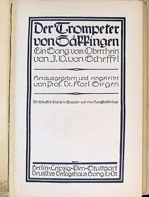 Seller image for Der Trompeter von Sffingen : Ein Sang vom Oberrhein. for sale by books4less (Versandantiquariat Petra Gros GmbH & Co. KG)