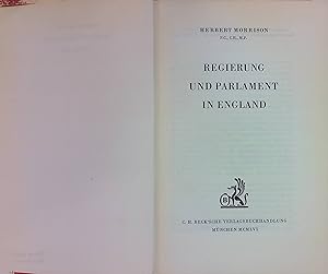 Bild des Verkufers fr Regierung und Parlament in England. zum Verkauf von books4less (Versandantiquariat Petra Gros GmbH & Co. KG)