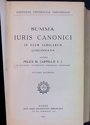 Bild des Verkufers fr Summa Iuris Canonici in Usum Scholarum Concinnata, vol. 2 zum Verkauf von books4less (Versandantiquariat Petra Gros GmbH & Co. KG)