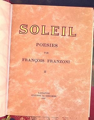 Soleil: Poesies, 2 (SIGNIERTES EXEMPLAR)