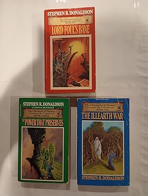Imagen del vendedor de LordThe Chronicles of Thomas Covenant the Unbeliever (3 book set Books 1 -3: Lord Foul's Bane, The Illearth War, The Power That Preserves) a la venta por N. Carolina Books