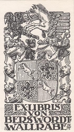 Bild des Verkufers fr Ex Libris von Berswordt=Wallrabe. Wappen. zum Verkauf von Antiquariat  Braun