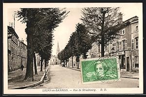 Carte postale Ligny-en- Barrois, Rue de Strasbourg