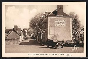 Carte postale Voutre, Rue de la Gare