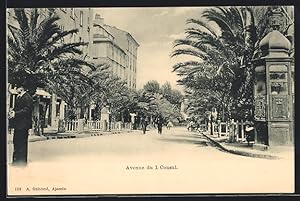 Carte postale Ajaccio, Avenue du I. Consul