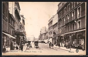 Carte postale Belfort, Le Faubourg de France