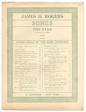 Imagen del vendedor de [Sheet music]: The Star: A Fragment from Plato a la venta por Between the Covers-Rare Books, Inc. ABAA