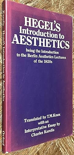 Bild des Verkufers fr Hegel's Introduction to Aesthetics zum Verkauf von DogStar Books