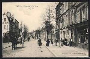 Carte postale Persan, Avenue de la Gare